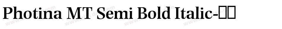 Photina MT Semi Bold Italic字体转换